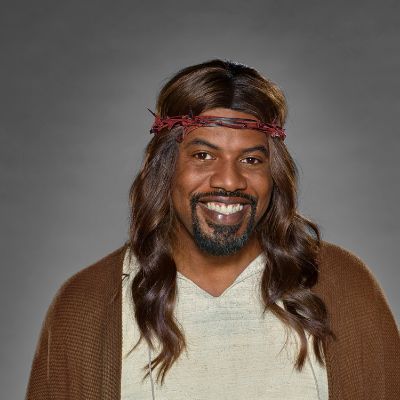 Photo of Gerald Johnson in the costume of Black Jesus TV series role